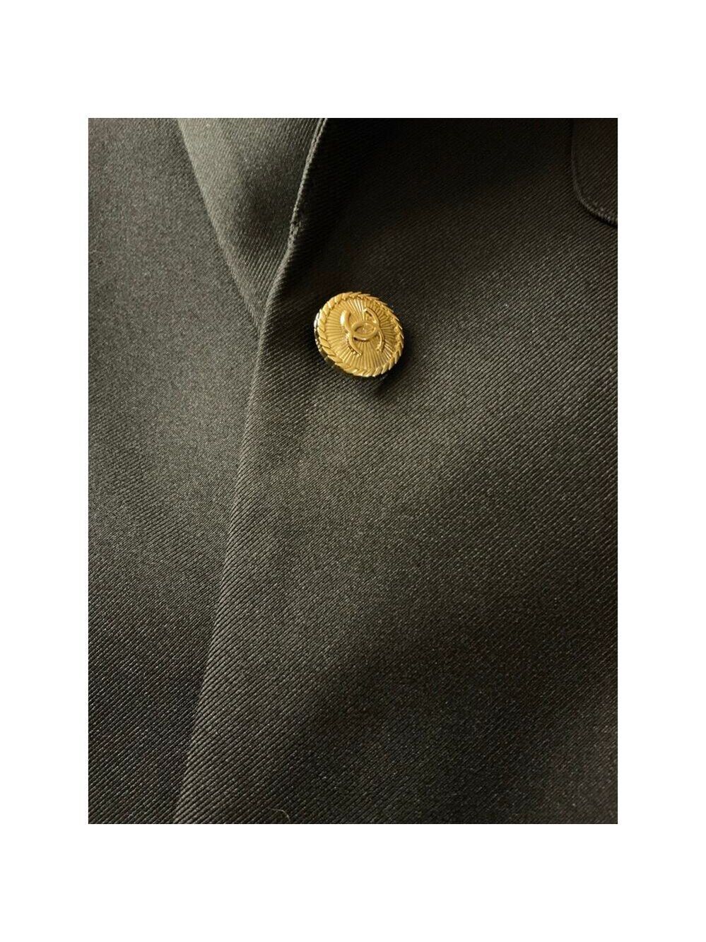 Chanel Blazer CC Crest Buttons Logo Patch Jacket Medium - Picture 14 of 16